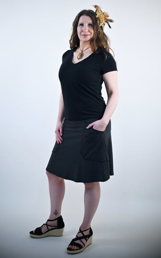 Striped Flare Skirt