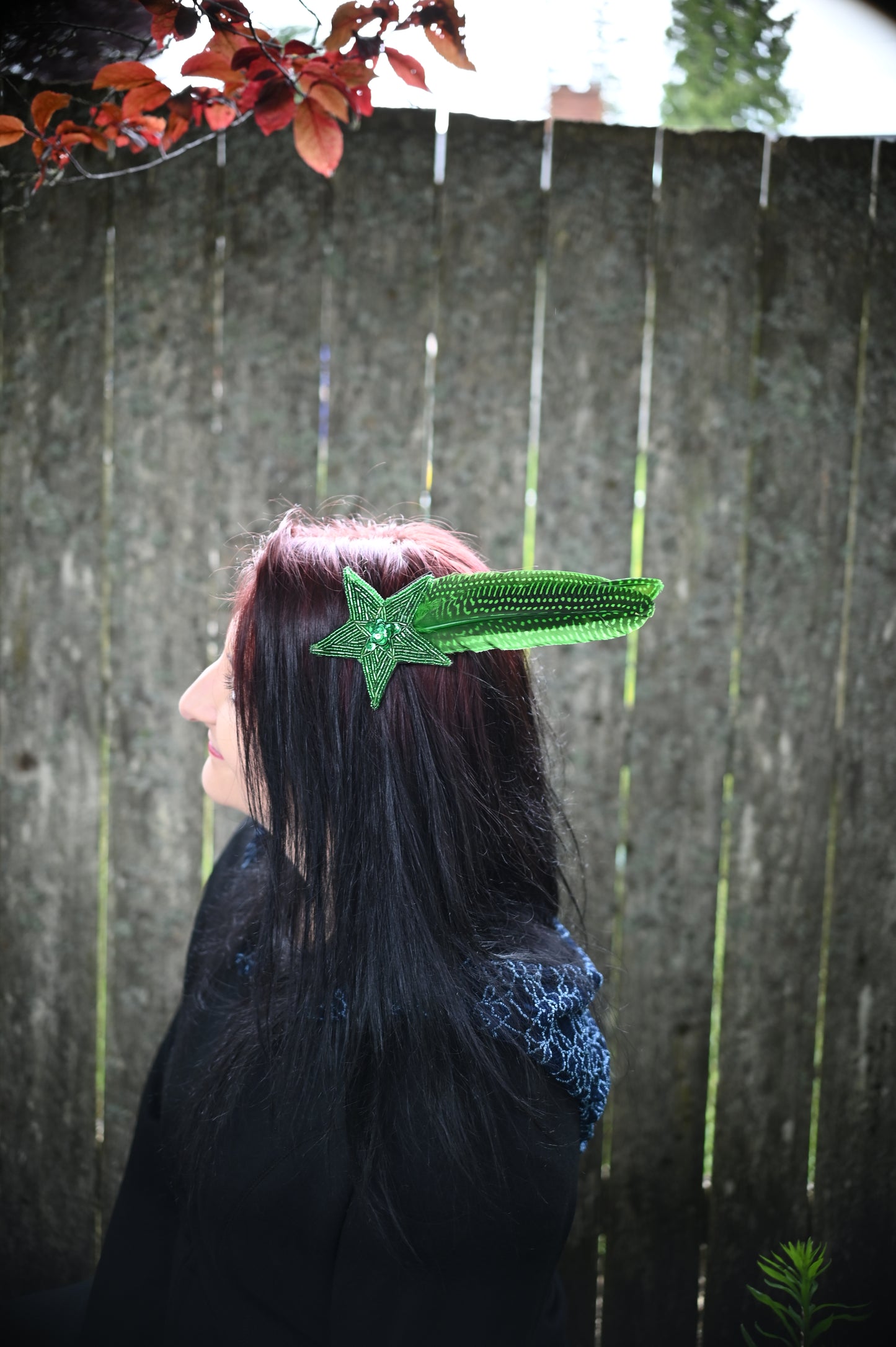 Emerald Star Hair Clip