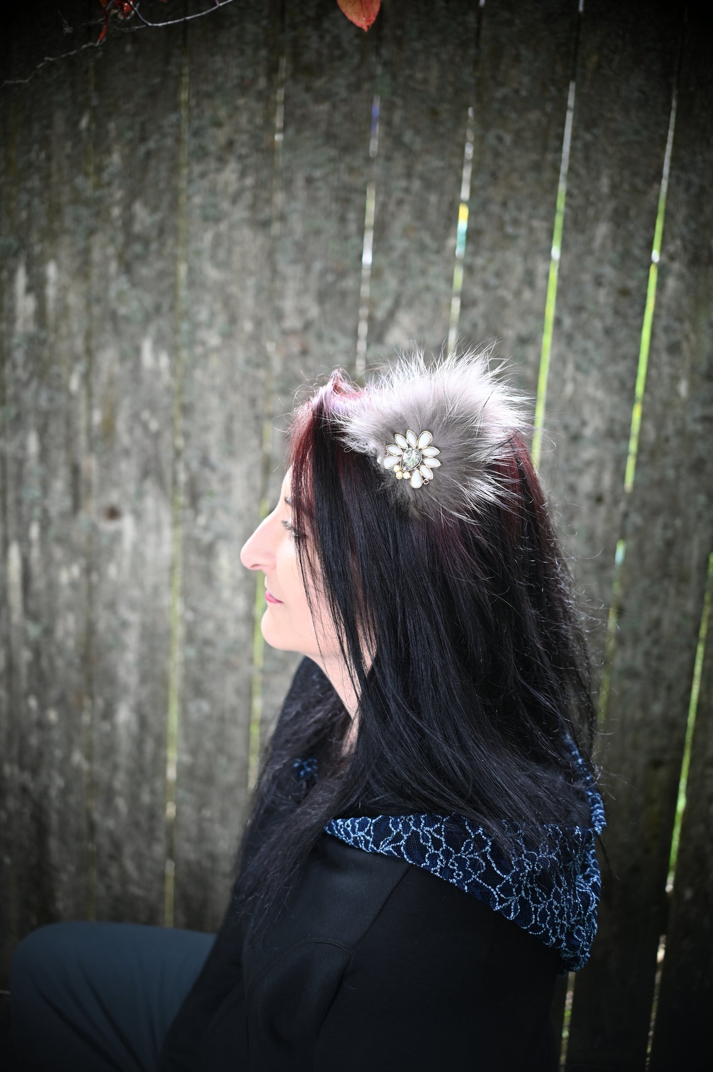 Fox Pouf Hair Clip