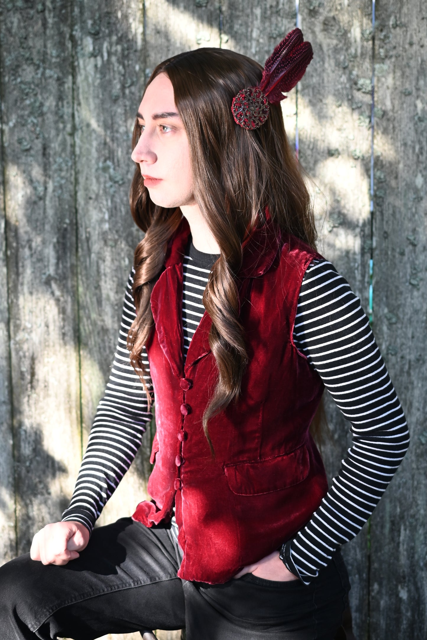 Red Guinea Hair Clip