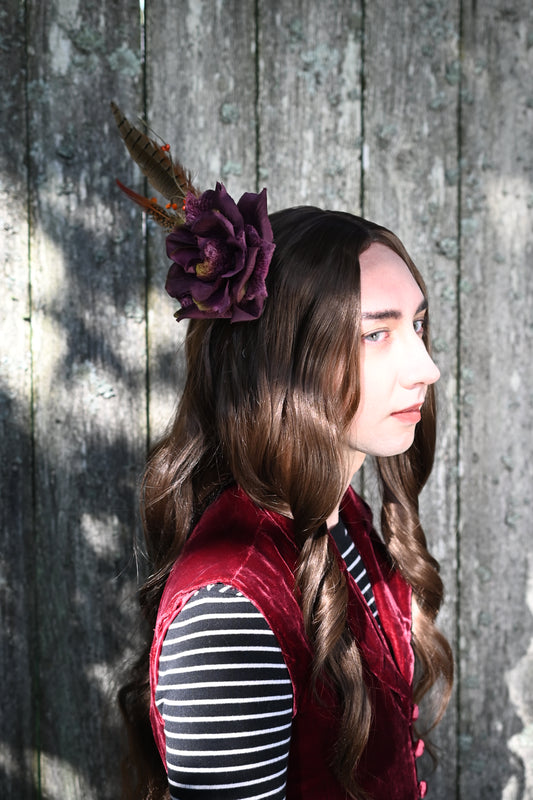 Autumn Plum Hair Clip