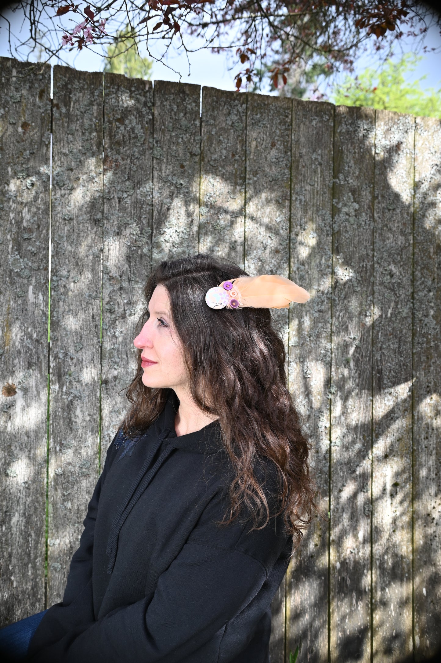 Peach Dove Hair Clip
