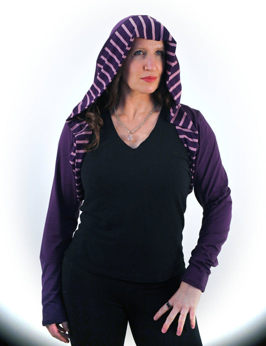 Striped Hooded Bolero