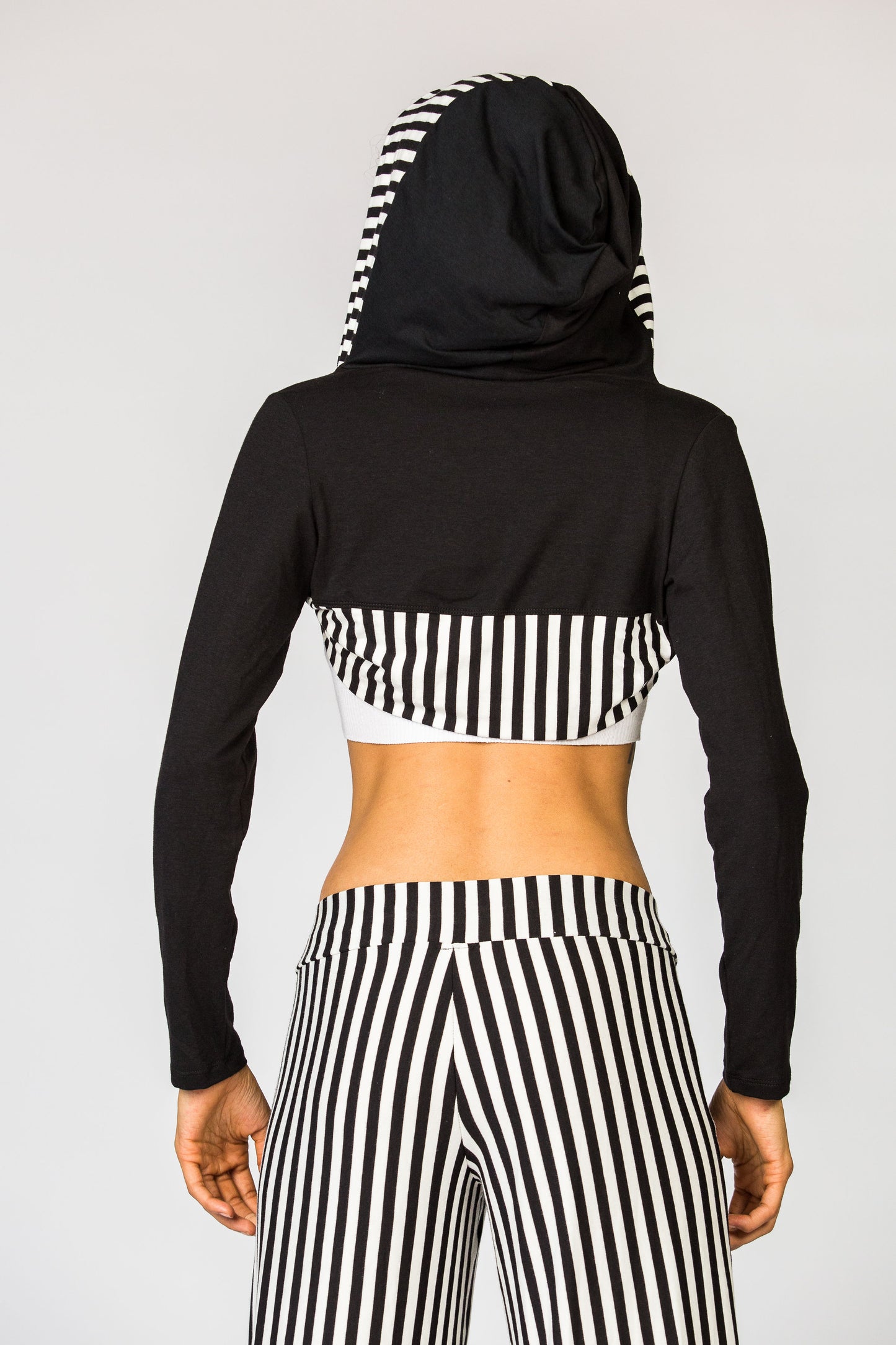 Striped Hooded Bolero