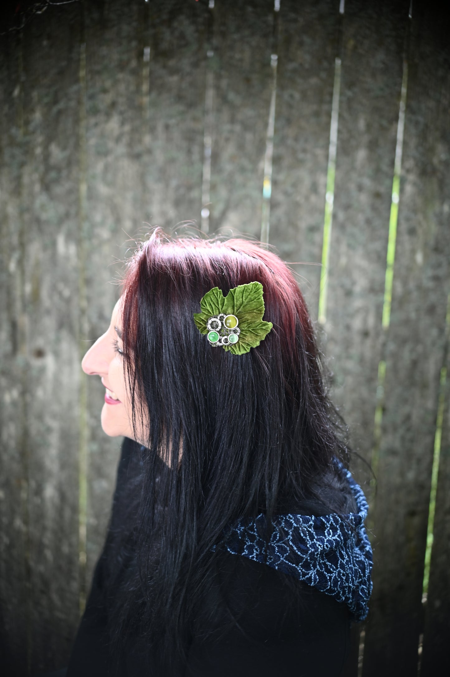 Green Leaf Hair Clip