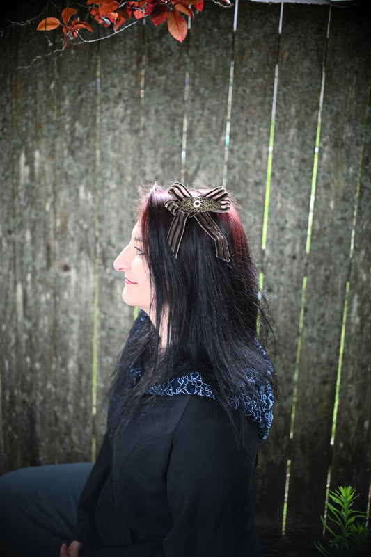 Brown Bow Hair Clip