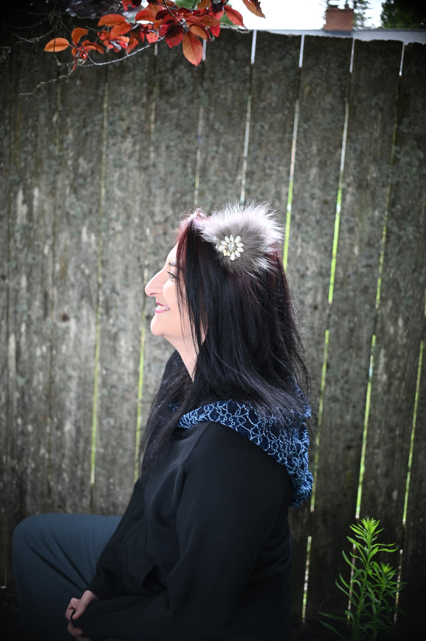 Fox Pouf Hair Clip