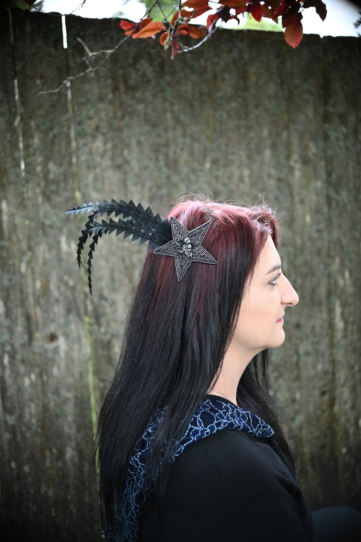 Flocked Star Hair Clip