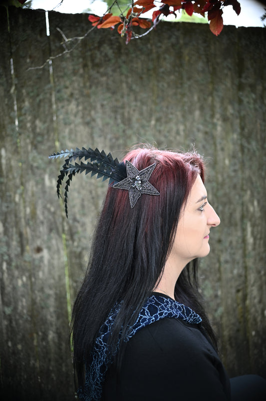 Flocked Star Hair Clip