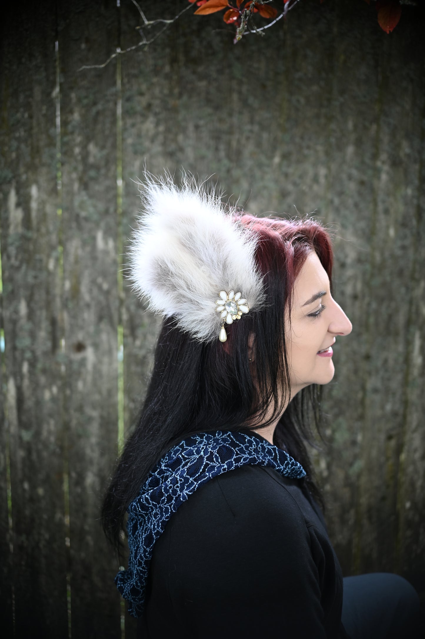 Silver Fox Hair Clip