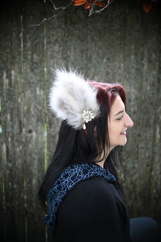 Silver Fox Hair Clip
