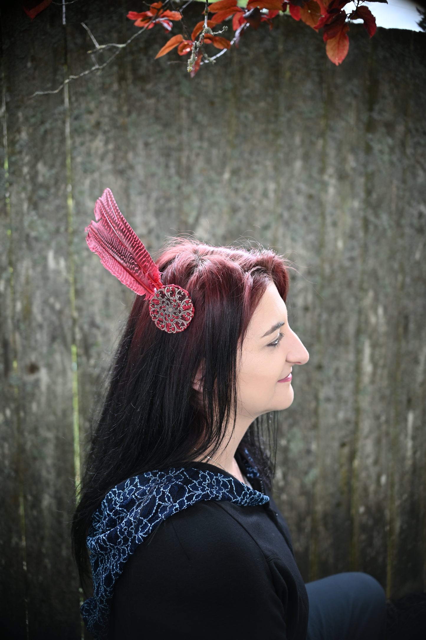 Red Guinea Hair Clip