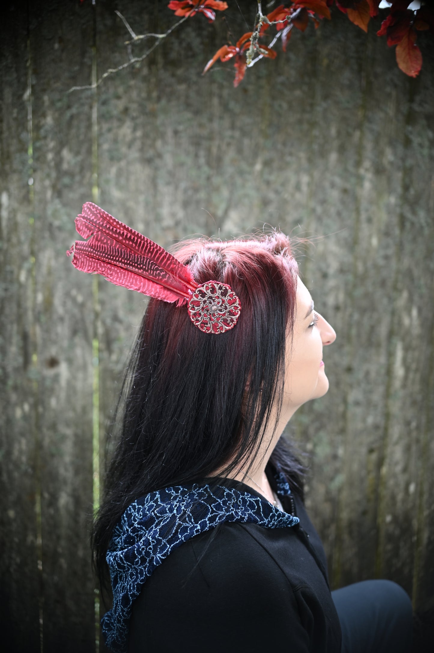 Red Guinea Hair Clip