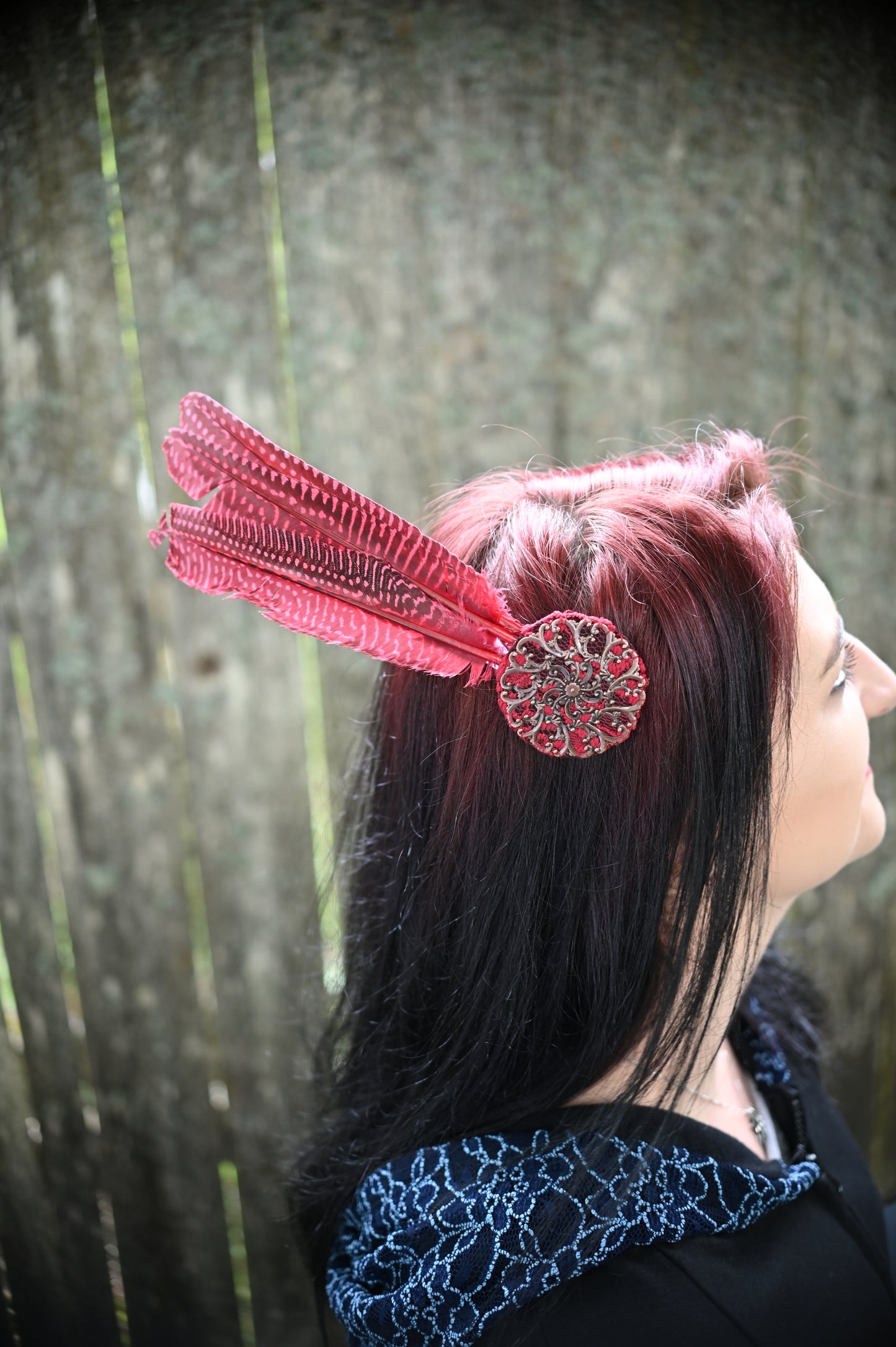 Red Guinea Hair Clip