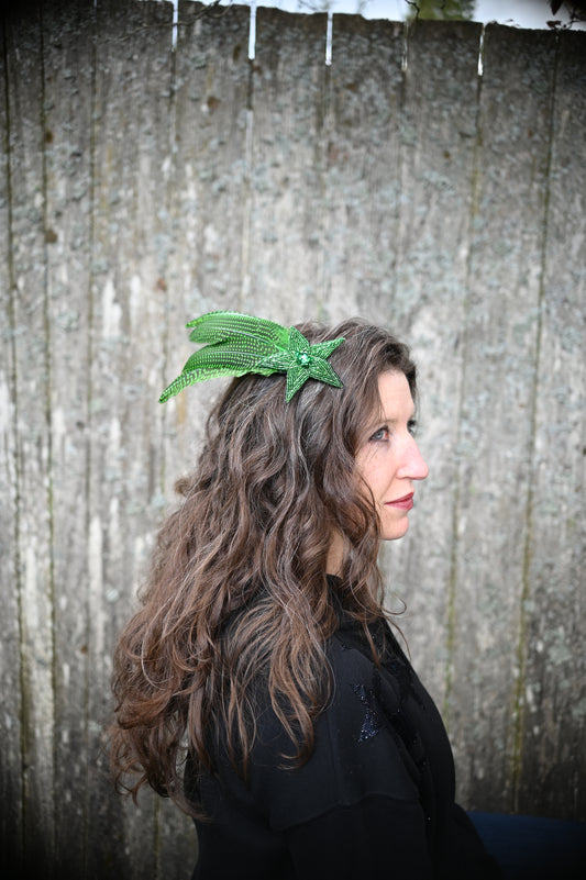 Emerald Star Hair Clip