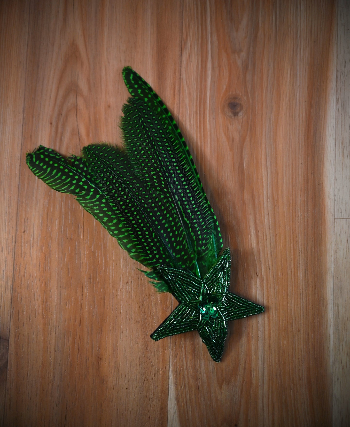 Emerald Star Hair Clip
