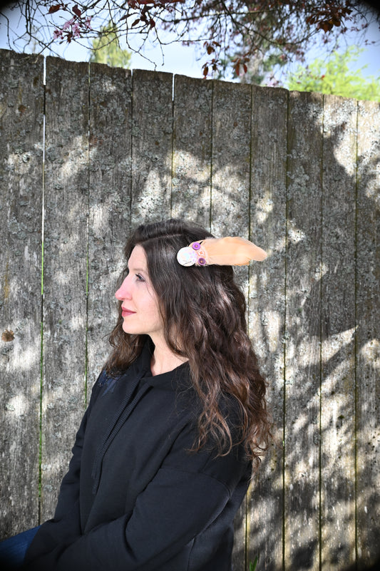 Peach Dove Hair Clip